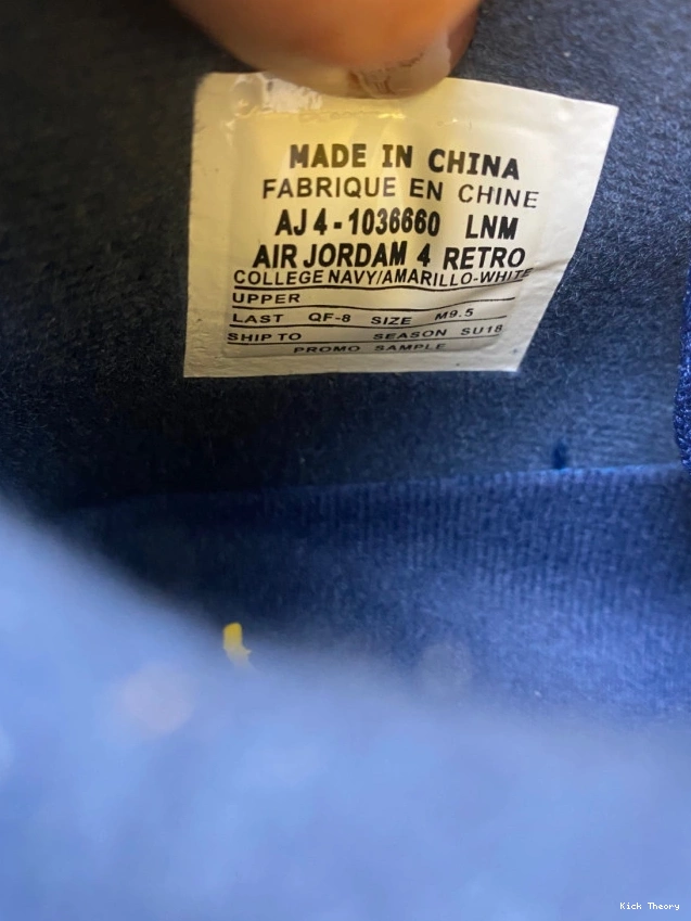 Kicktheory Retro Michigan Air AJ4-1036660 Jordan 4 (PE) 0807
